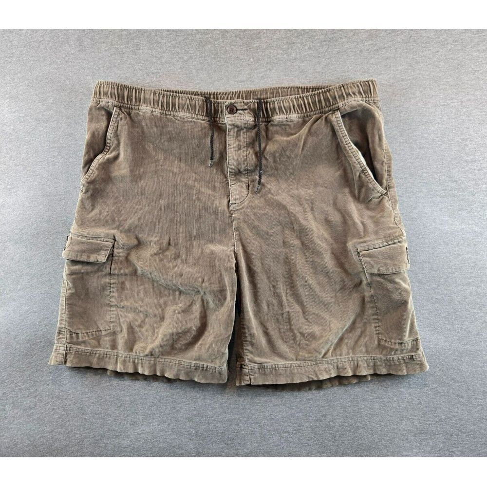 Vintage Quicksilver Corduroy Cargo Shorts Mens‎ Large Khaki Baggy Y2K Skater 90s